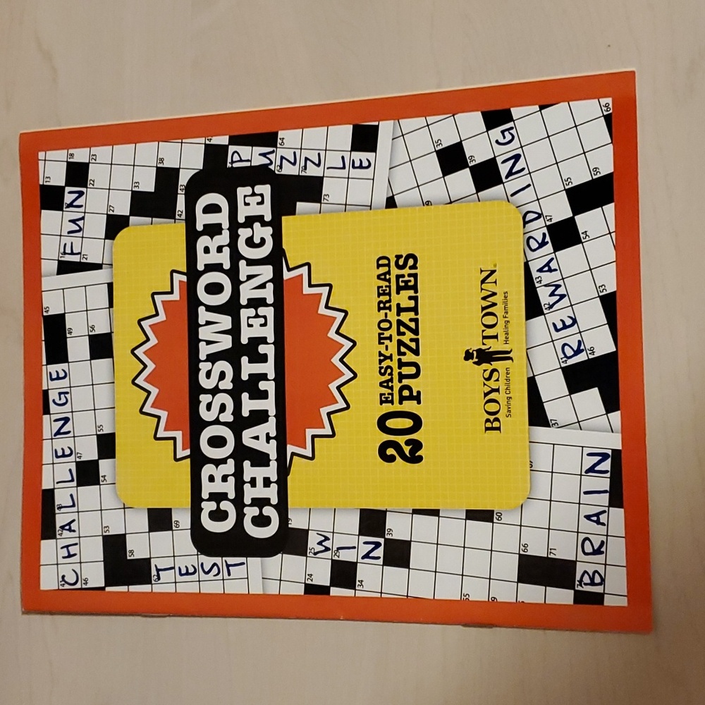 Crossword Challenge - 20 Easy-to-Read Puzzles